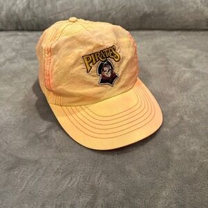 Pittsburgh‎ Pirates Baseball Cap 90s Vintage Retro Snapback Hat Yellow Orange